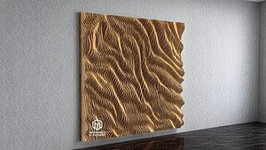 Parametric Wavy Wooden Wall Decor 05 - wood cutting machines