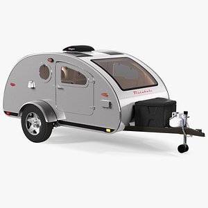 3D Metallic Vistabule Teardrop Camping Trailer model
