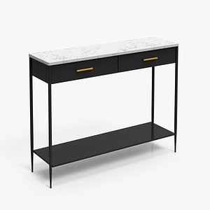 Console Table with Décor Items 3D Model - A23D