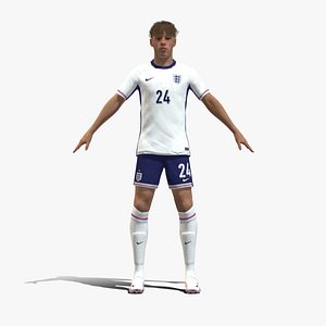 3D Rigged Cole Palmer England Euro 2024 3D model
