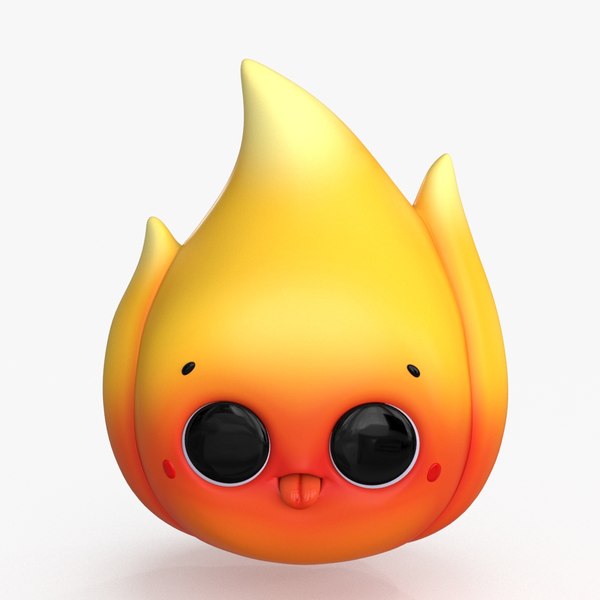 3D model Kawaii Flame