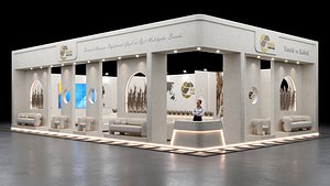 8-Modern Exhibition Booth 16x10m - 3ds Max - Corona Renderer 3D model