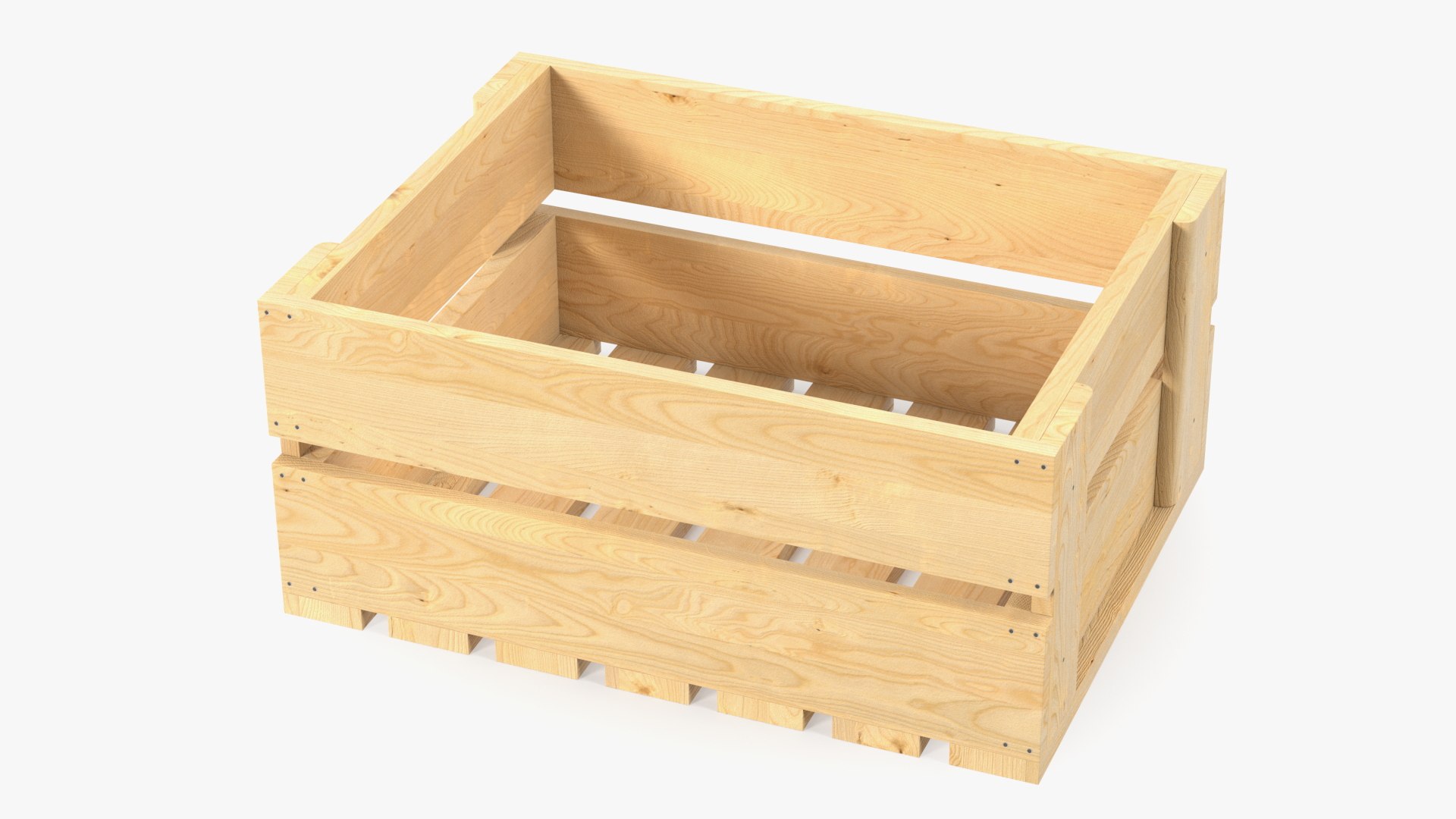 Wooden Fruit Packaging of Boards Low Small 3D model preview