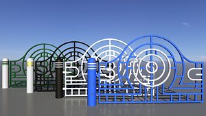 3D iron fence model