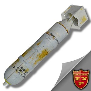 3d ww2 bomb photo flash model