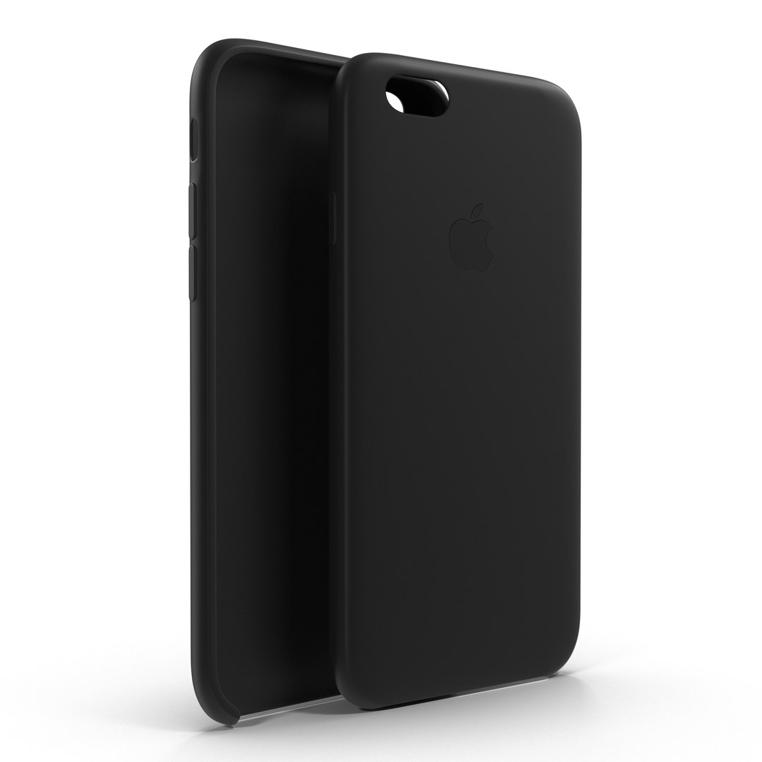 iPhone 6 Silicone Case Black 3D model preview