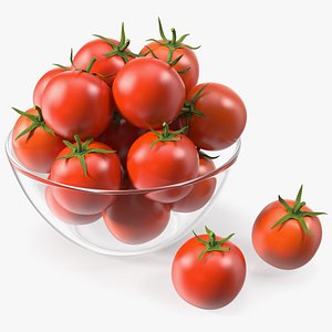 Cherry Tomatoes in Glass Bowl