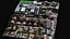town buildings sector diorama terrain drone scan