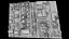 town buildings sector diorama terrain drone scan