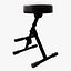 Guitar Stool with Footrest 3D model