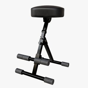 Guitar Stool with Footrest 3D model