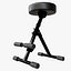 Guitar Stool with Footrest 3D model