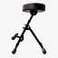 Guitar Stool with Footrest 3D model