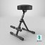 Guitar Stool with Footrest 3D model
