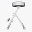 Guitar Stool with Footrest 3D model