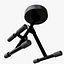 Guitar Stool with Footrest 3D model