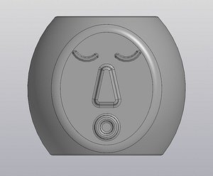 3D model ancient idol flower