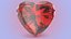 3D Heart Shape Ruby
