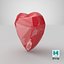 3D Heart Shape Ruby
