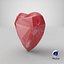 3D Heart Shape Ruby
