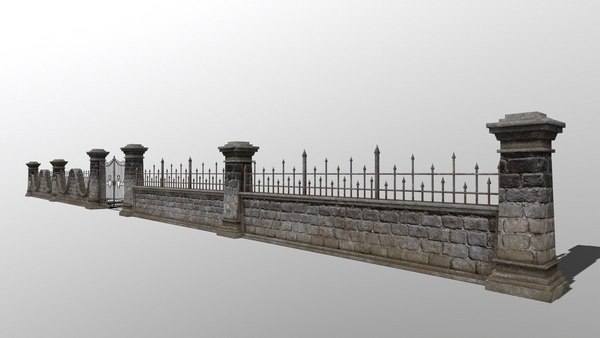 Gate wall 3D - TurboSquid 1305158