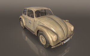 3D model german wwii staff car vehicle