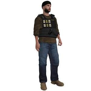 DEA Agent 4 LOD3 Rigged
