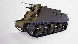 3D 105 mm self-propelled howitzer M7B2 model