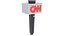 Micrófono de reportero de CNN