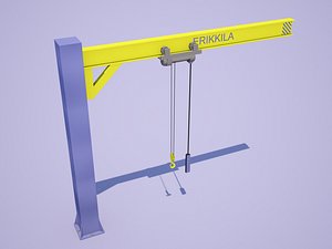 3d double-jib crane erikkila model