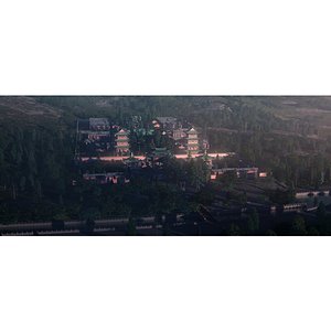 shaolin temple morning 3d model