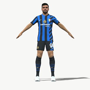 3D Rigged Mehdi Taremi Inter Milan 2025 3D model