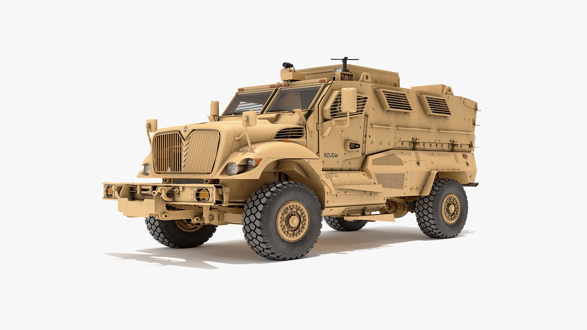 Military Armored Vehicle Sandy Rigged for Maya 3D model preview