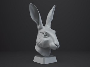 Rabbit Bust - Animal Figurine
