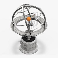 Science Art Grand Solar System Orrery Silver