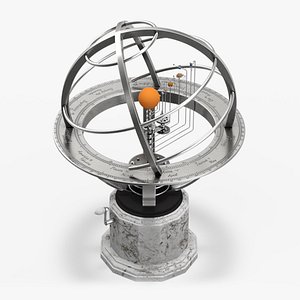 Science Art Grand Solar System Orrery Silver