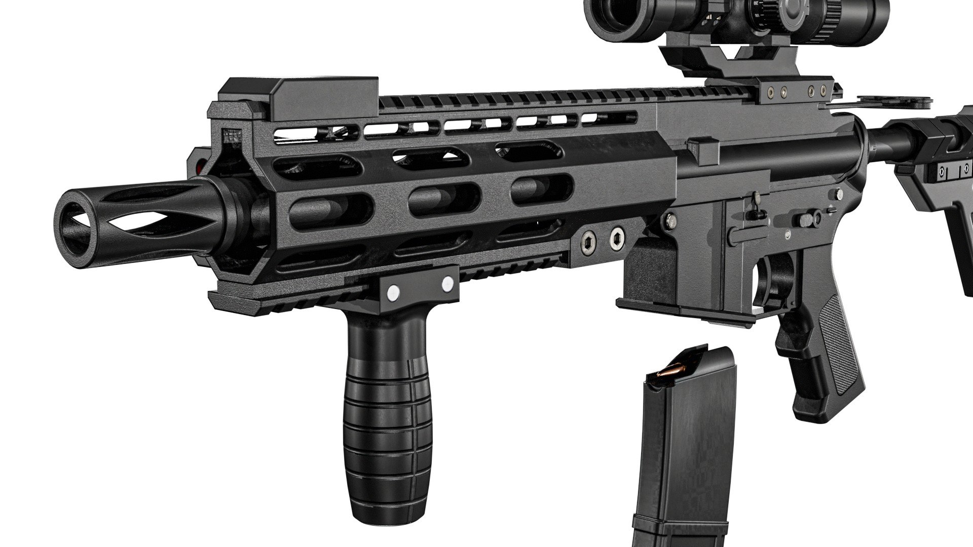 Custom  M4 Rifle 3D model https://p.turbosquid.com/ts-thumb/yG/4ifmNX/85/m4gunpbr3dmodel14/jpg/1789561031/1920x1080/fit_q87/1f1406a9c218fe89f342b0e7647c6a7b9f2f80a3/m4gunpbr3dmodel14.jpg