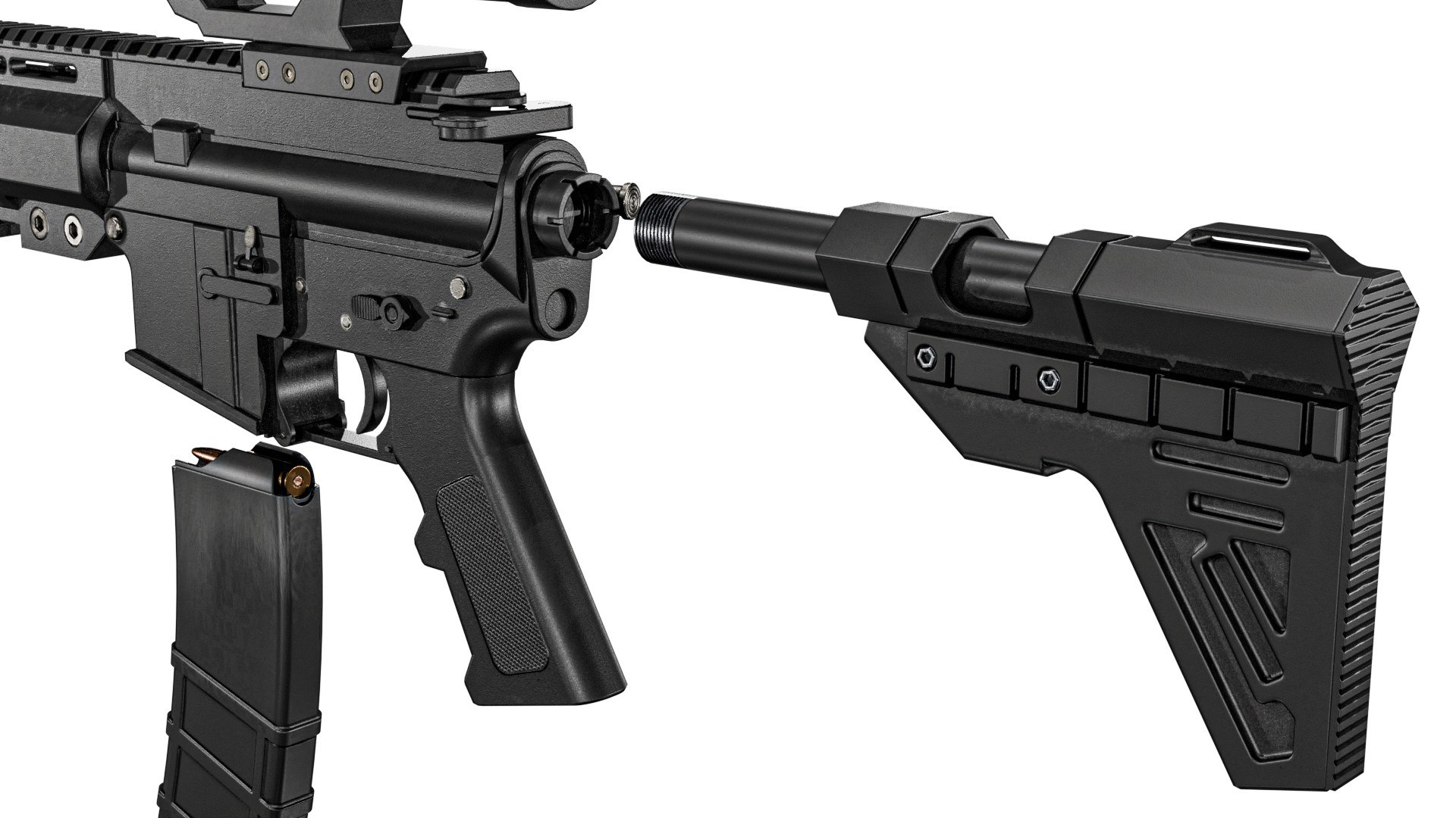 Custom  M4 Rifle 3D model https://p.turbosquid.com/ts-thumb/yG/4ifmNX/KG/m4gunpbr3dmodel4/jpg/1789561016/1920x1080/fit_q87/9c3f871935cd283d8639541f5ac0e4f7ffb3c05e/m4gunpbr3dmodel4.jpg