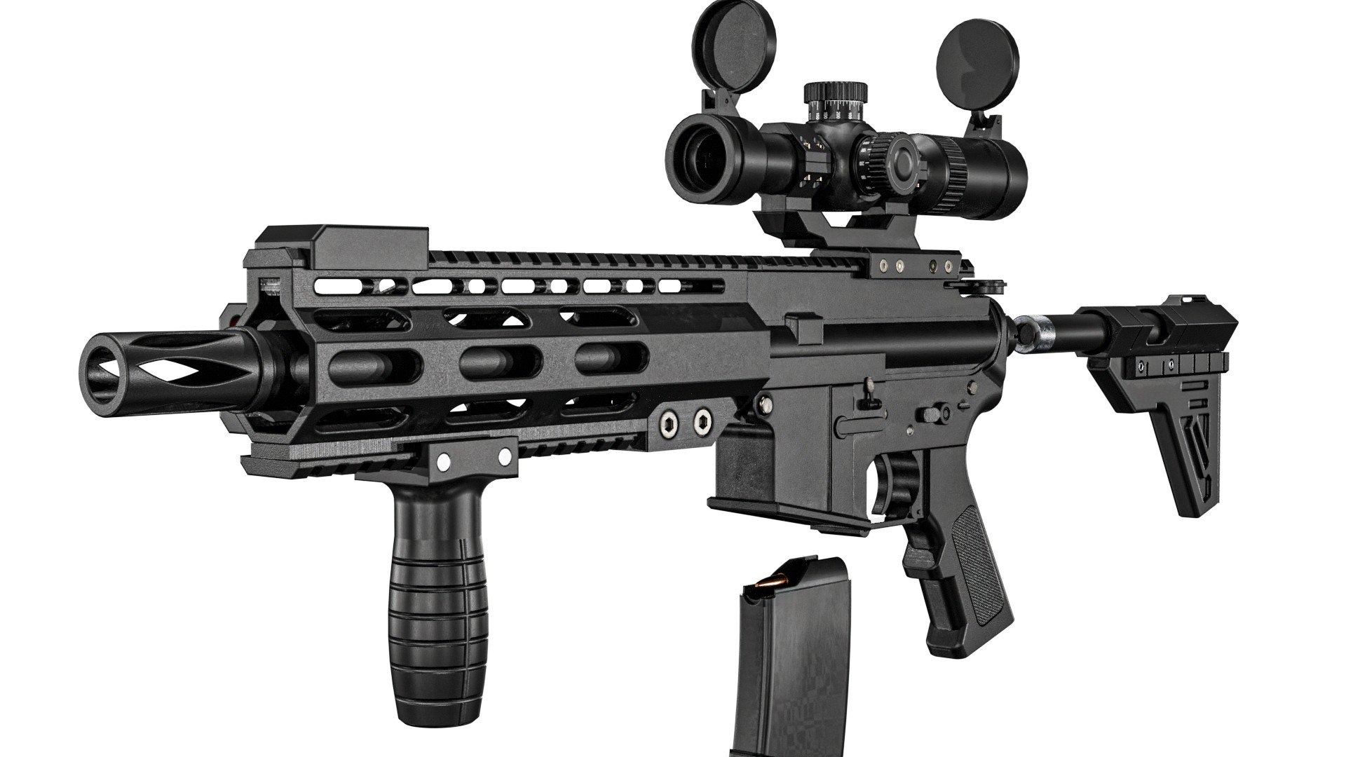 Custom  M4 Rifle 3D model https://p.turbosquid.com/ts-thumb/yG/4ifmNX/O3/m4gunpbr3dmodel5/jpg/1789561017/1920x1080/fit_q87/56fc364a0400bc1ebabbbf95210bdfb56afa6a21/m4gunpbr3dmodel5.jpg