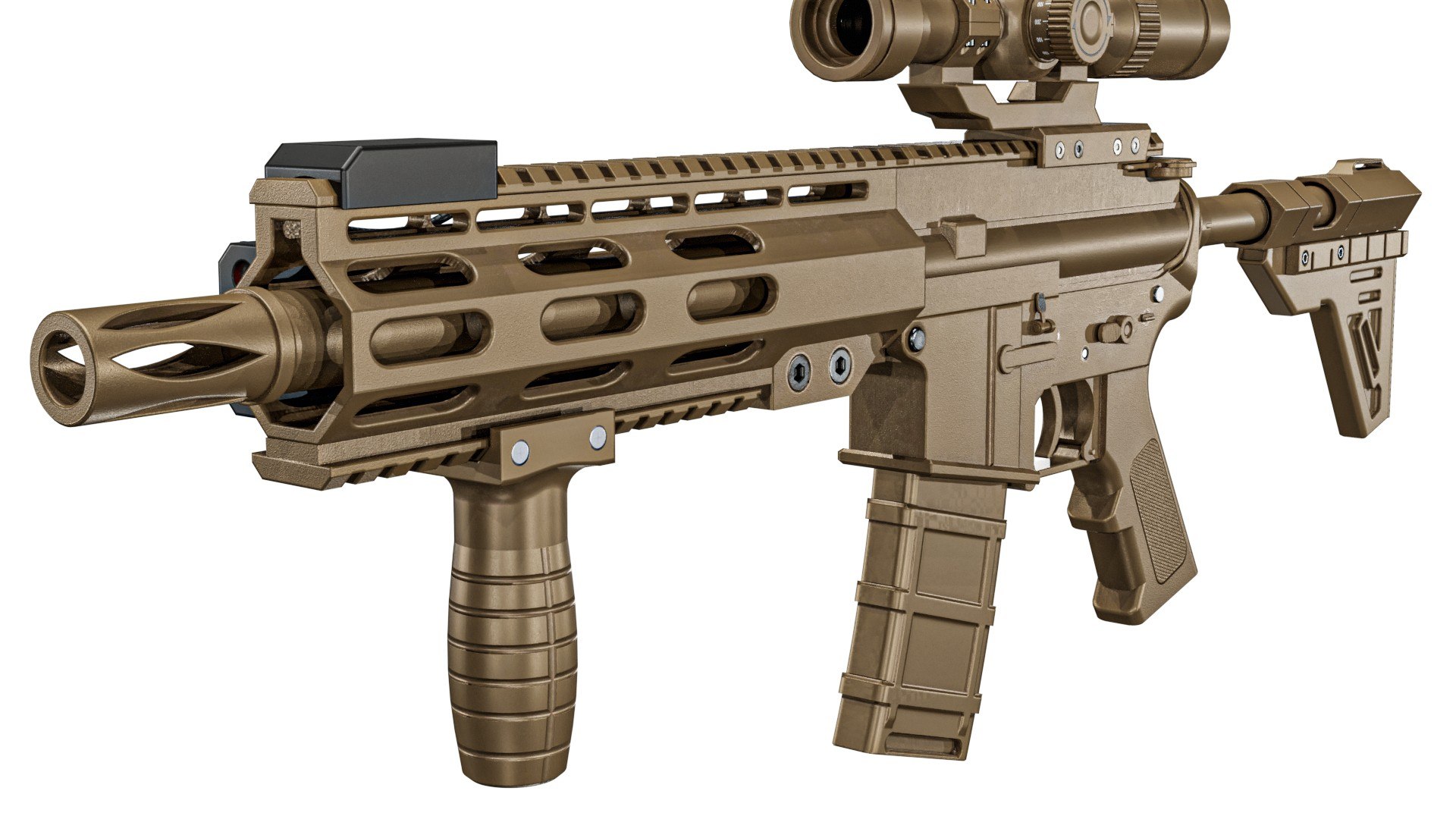 Custom  M4 Rifle 3D model https://p.turbosquid.com/ts-thumb/yG/4ifmNX/Qf/m4gunpbr3dmodel25/jpg/1789561043/1920x1080/fit_q87/5c3e83d2b5891361ab8f7b571647e59de800d062/m4gunpbr3dmodel25.jpg