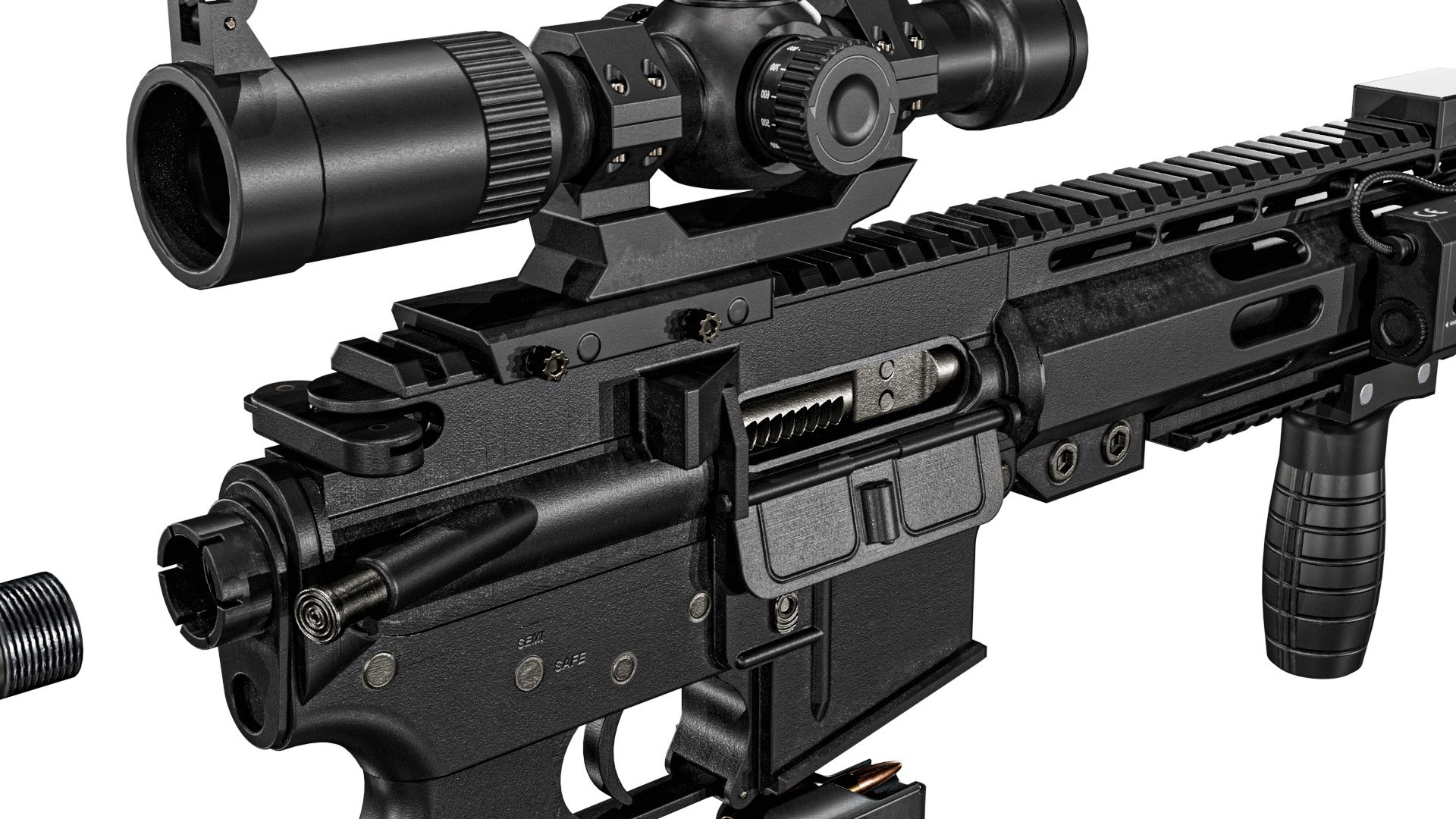 Custom  M4 Rifle 3D model https://p.turbosquid.com/ts-thumb/yG/4ifmNX/TT/m4gunpbr3dmodel6/jpg/1789561021/1920x1080/fit_q87/7e428869fce1cb265d92a5cd9677467c05c4b7d8/m4gunpbr3dmodel6.jpg