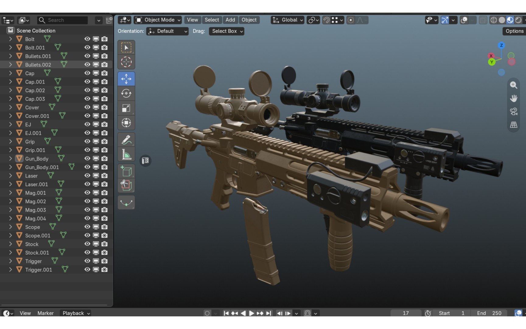 Custom  M4 Rifle 3D model https://p.turbosquid.com/ts-thumb/yG/4ifmNX/ad/blender4/jpg/1789561012/1920x1080/fit_q87/4987cf8c68a81094730187bae3ee7e51f2c56e62/blender4.jpg