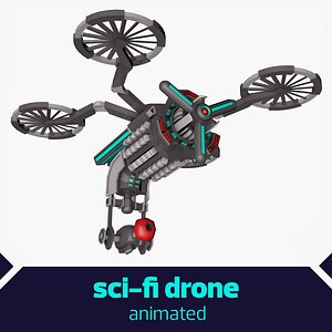 3d model sci-fi drone