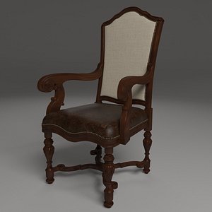 3D model arm chair valencia