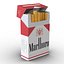 Opened Cigarettes Pack Marlboro