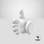 cartoon hand 3D
