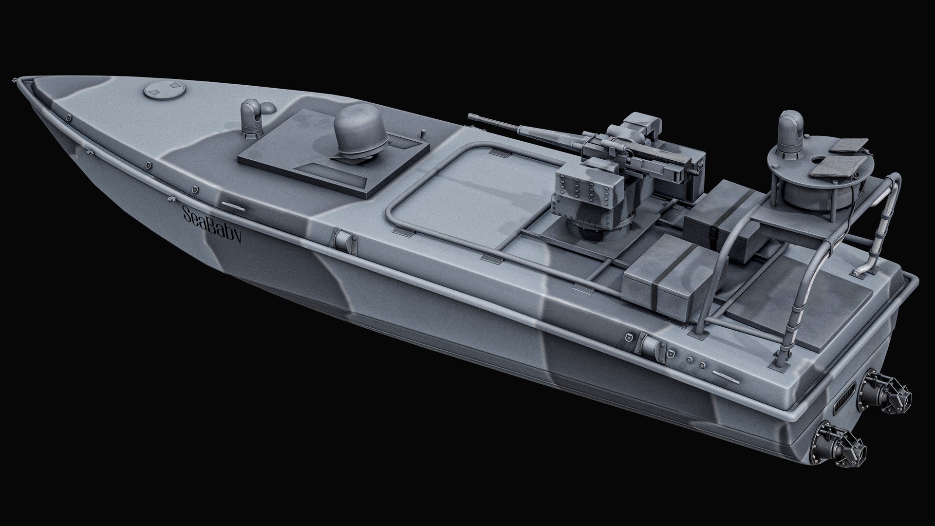 Sea Baby USV Drone With Gun PBR 3D model https://p.turbosquid.com/ts-thumb/yG/9Cj7xk/Eo/r_scrsb_010b/png/1790013078/1920x1080/fit_q87/846082c69c5494b5b881066c4a86d0450e10b312/r_scrsb_010b.jpg