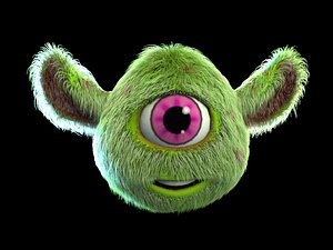 cartoon little alien 3D model