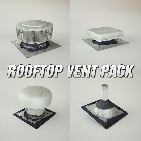 pack rooftop vents 3d model