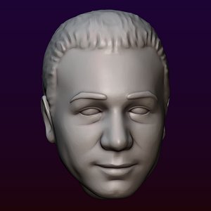 3D Male head 14